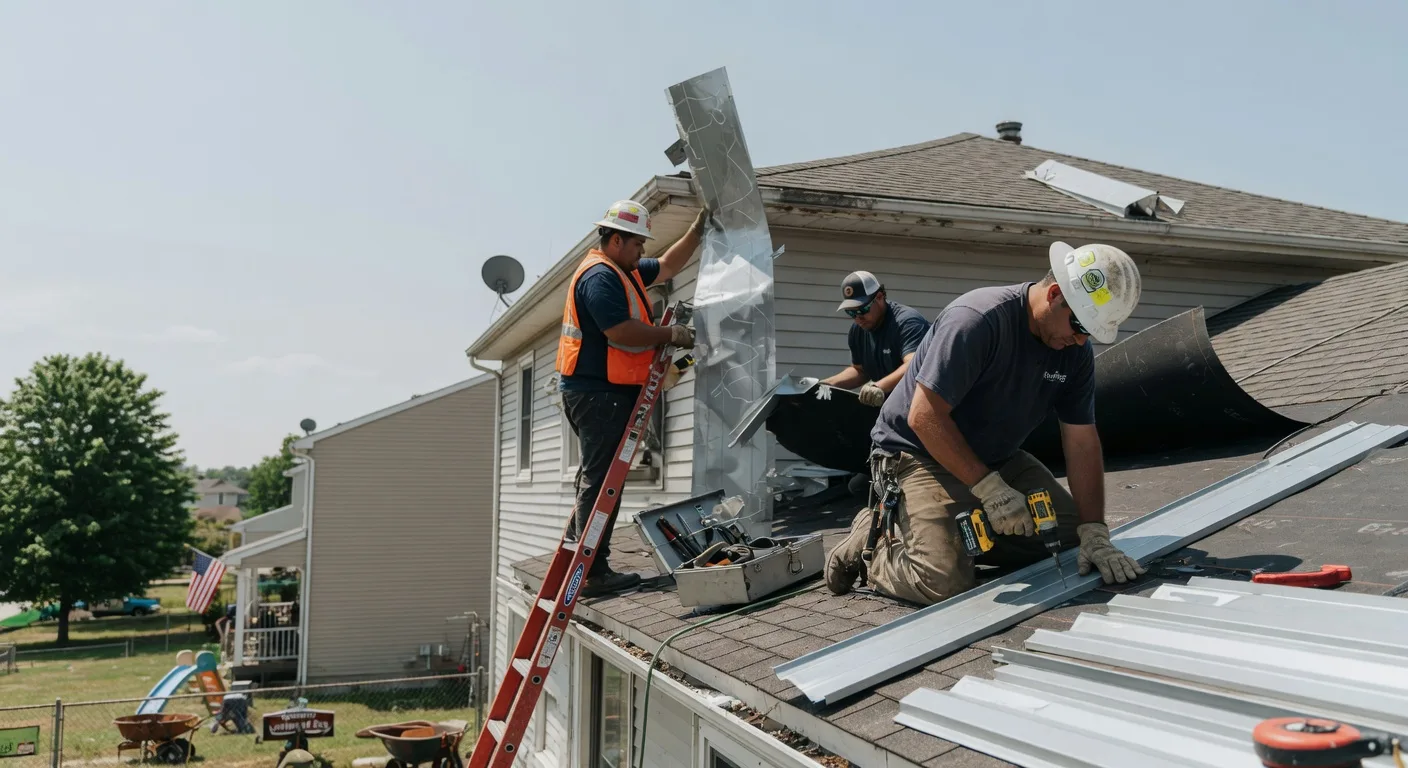 Storm Damage Metal Roof Repair in Lovelaceville, KY
